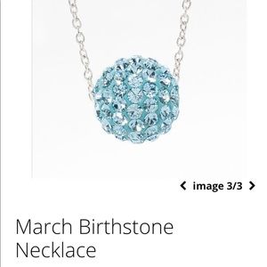 TC by Swarovski gently used March Birthstone Necklace 15 to 18” Aquamarine